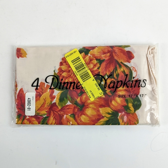 Bardwil linens Autumn garden napkins set of 4 - Picture 7 of 7